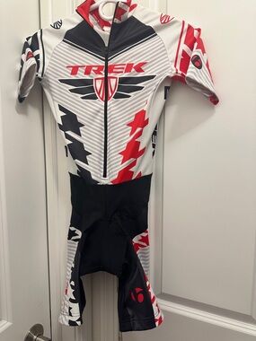 Trek Kids Red & Black Cycling Skinsuit